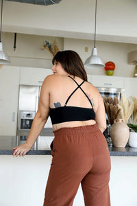 Thumbnail for Crochet Lace High Neck Bralette