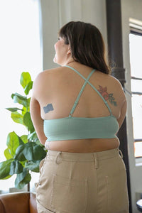 Thumbnail for Crochet Lace High Neck Bralette