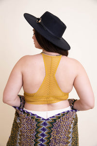 Thumbnail for Ribbed Lace Boho Racerback Bralette