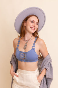 Thumbnail for Hippie Eye Lace Applique Bralette