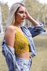 Thumbnail for Crochet Daisy Longline Bralette
