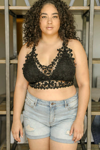 Thumbnail for Crochet Daisy Longline Bralette