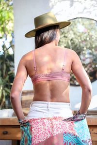 Thumbnail for Floral Lace Strappy Bralette