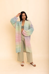 Thumbnail for Lounge Around Longline Ombre Cardigan