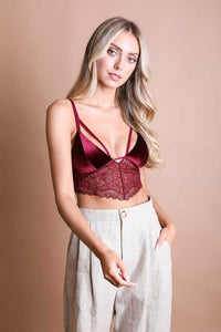 Thumbnail for Velvet Lace Bralette