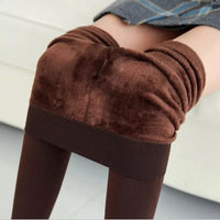 Thumbnail for Women's Fleece Leggings High Waist Stretchy Warm - One Size
