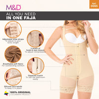 Thumbnail for Mid Tigh Bodysuit with High Back Coverage - MYD 0065