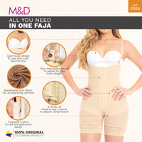 Thumbnail for Strapless Siliconado Mid Thigh Bodysuit -  MYD 0066