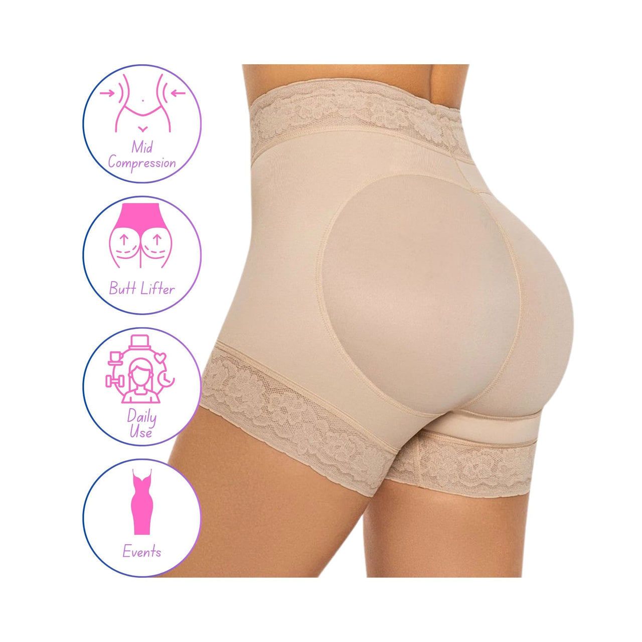 Hight Compression Butt Lifter & Hip Enhancer Short - FC1603