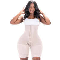 Thumbnail for Bum Lift Tummy Control Bodysuit with Hooks for Curvy Wide Hips Small Waist Women - BS 098BF