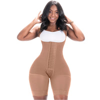 Thumbnail for Bum Lift Tummy Control Bodysuit with Hooks for Curvy Wide Hips Small Waist Women - BS 098BF