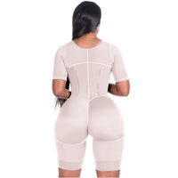 Thumbnail for Compression Bodysuit with Sleeves & Built in Bra - BS  938BF