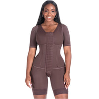 Thumbnail for Compression Bodysuit with Sleeves & Built in Bra - BS  938BF