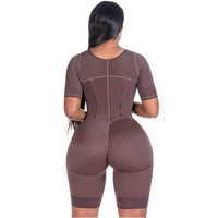 Thumbnail for Compression Bodysuit with Sleeves & Built in Bra - BS  938BF