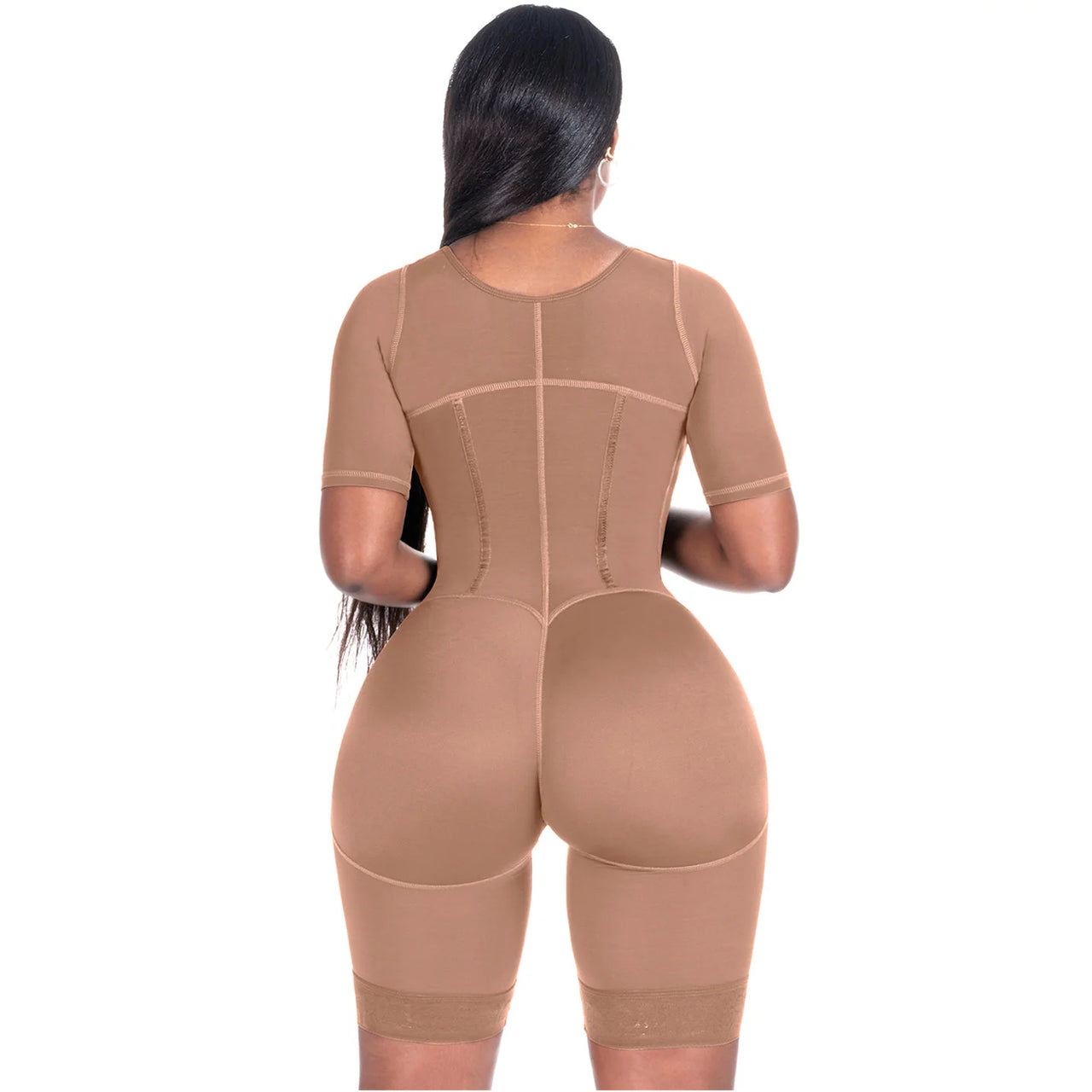 Compression Bodysuit with Sleeves & Built in Bra - BS  938BF