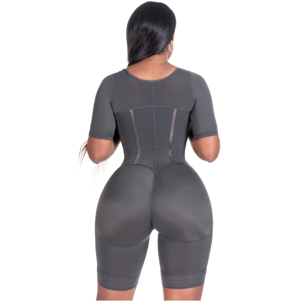 Compression Bodysuit with Sleeves & Built in Bra - BS  938BF