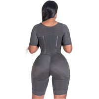 Thumbnail for Compression Bodysuit with Sleeves & Built in Bra - BS  938BF