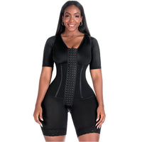 Thumbnail for Compression Bodysuit with Sleeves & Built in Bra - BS  938BF