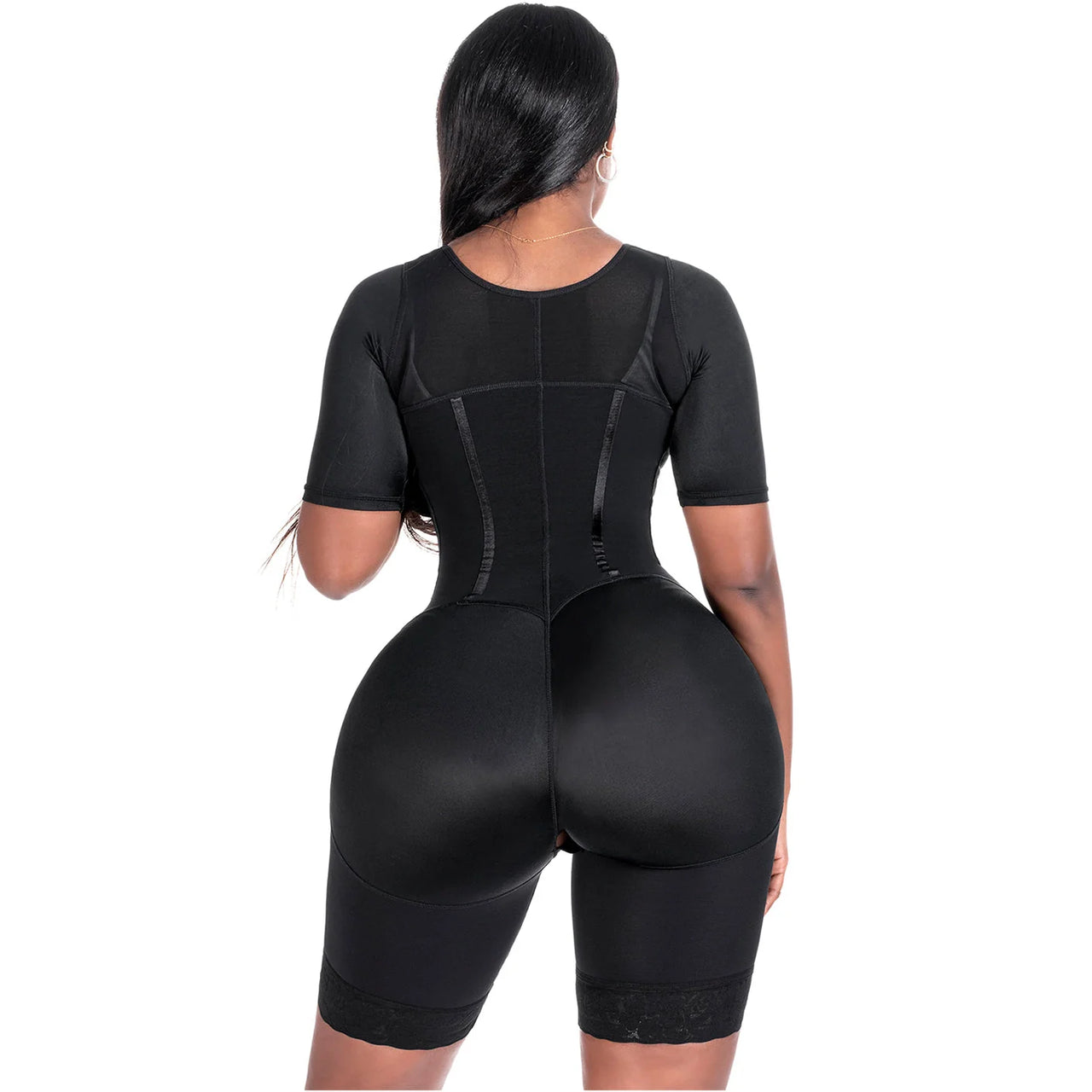 Compression Bodysuit with Sleeves & Built in Bra - BS  938BF