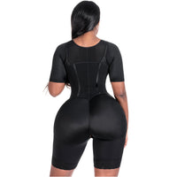 Thumbnail for Compression Bodysuit with Sleeves & Built in Bra - BS  938BF