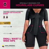 Thumbnail for Compression Bodysuit with Sleeves & Built in Bra - BS  938BF