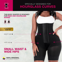 Thumbnail for Bum Lift Tummy Control Bodysuit with Hooks for Curvy Wide Hips Small Waist Women - BS 098BF