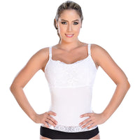 Thumbnail for Tummy Control Blouse Top Fron Lace Low Compression - MYD BL0238