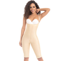 Thumbnail for Knee Length Open Bust Seamless Bodysuit Tummy Control - MYD 0072