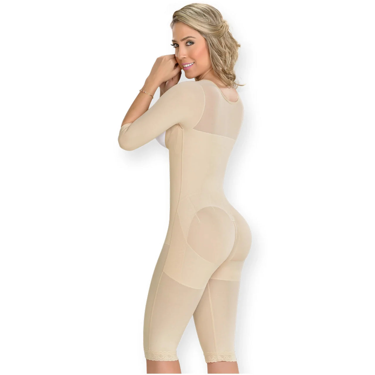 Post-Surgery Full Bodysuit Open Bust with Bra Straps - MYD 0074