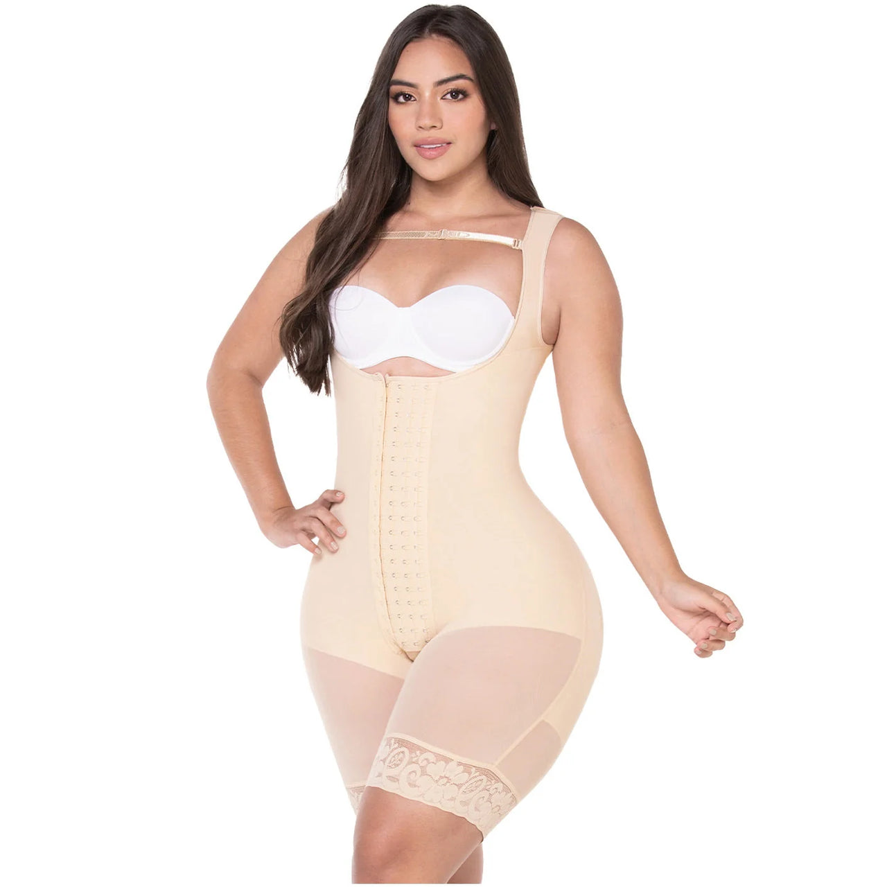 Post Surgery Mid Thigh Bodysuit for Hourglass Body Types - MYD 0485