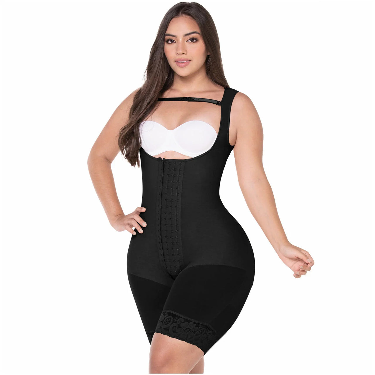 Post Surgery Mid Thigh Bodysuit for Hourglass Body Types - MYD 0485