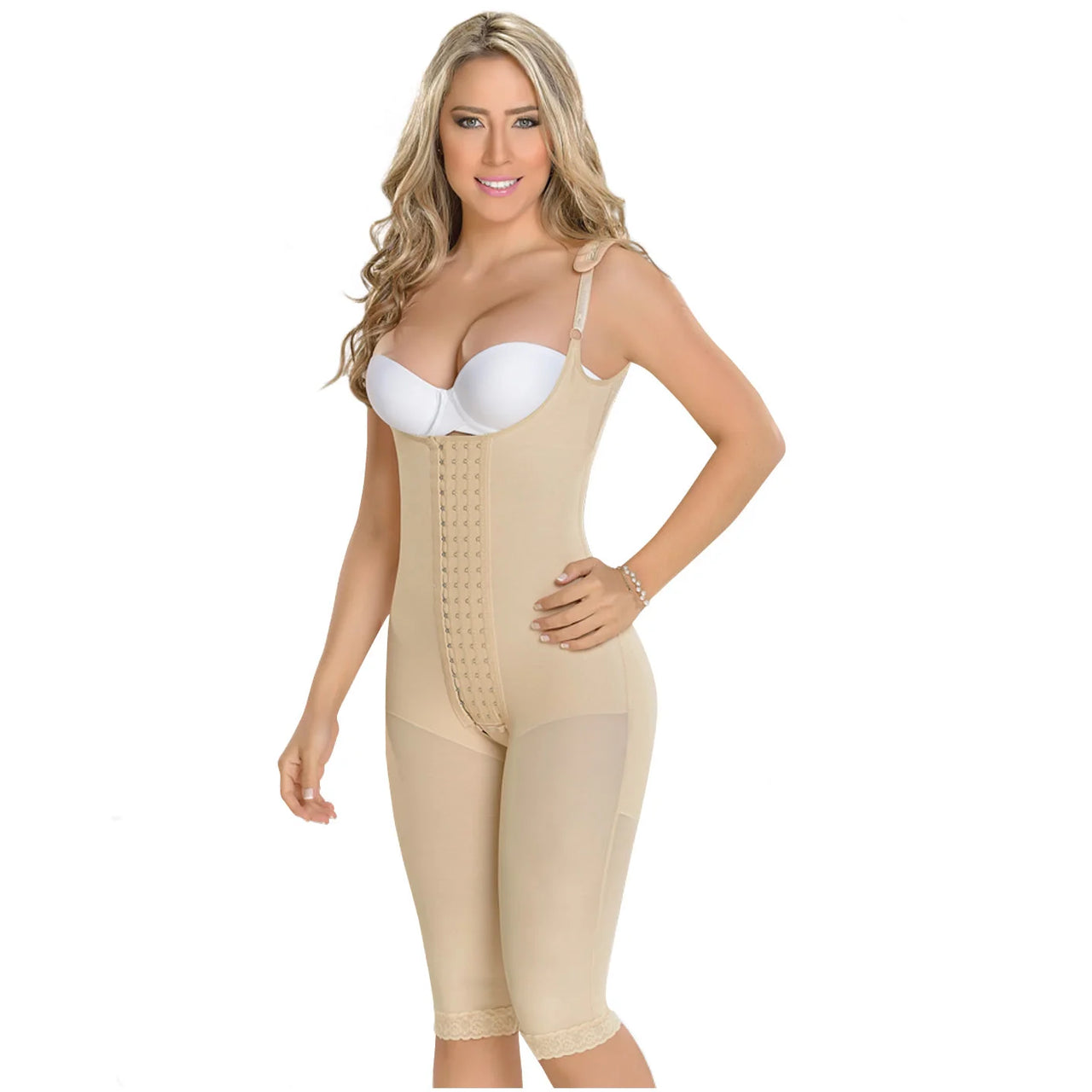 Post-Surgery Bodysuit Open Bust with Adjustable Straps - MYD 0080