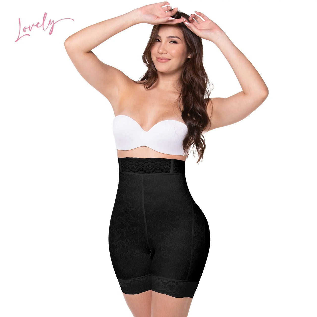 High Waisted Tummy Control Butt Lifting Shorts - MYD 09326