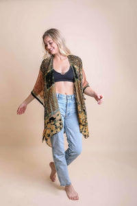 Thumbnail for Bohemian Burnout Velvet Kimono