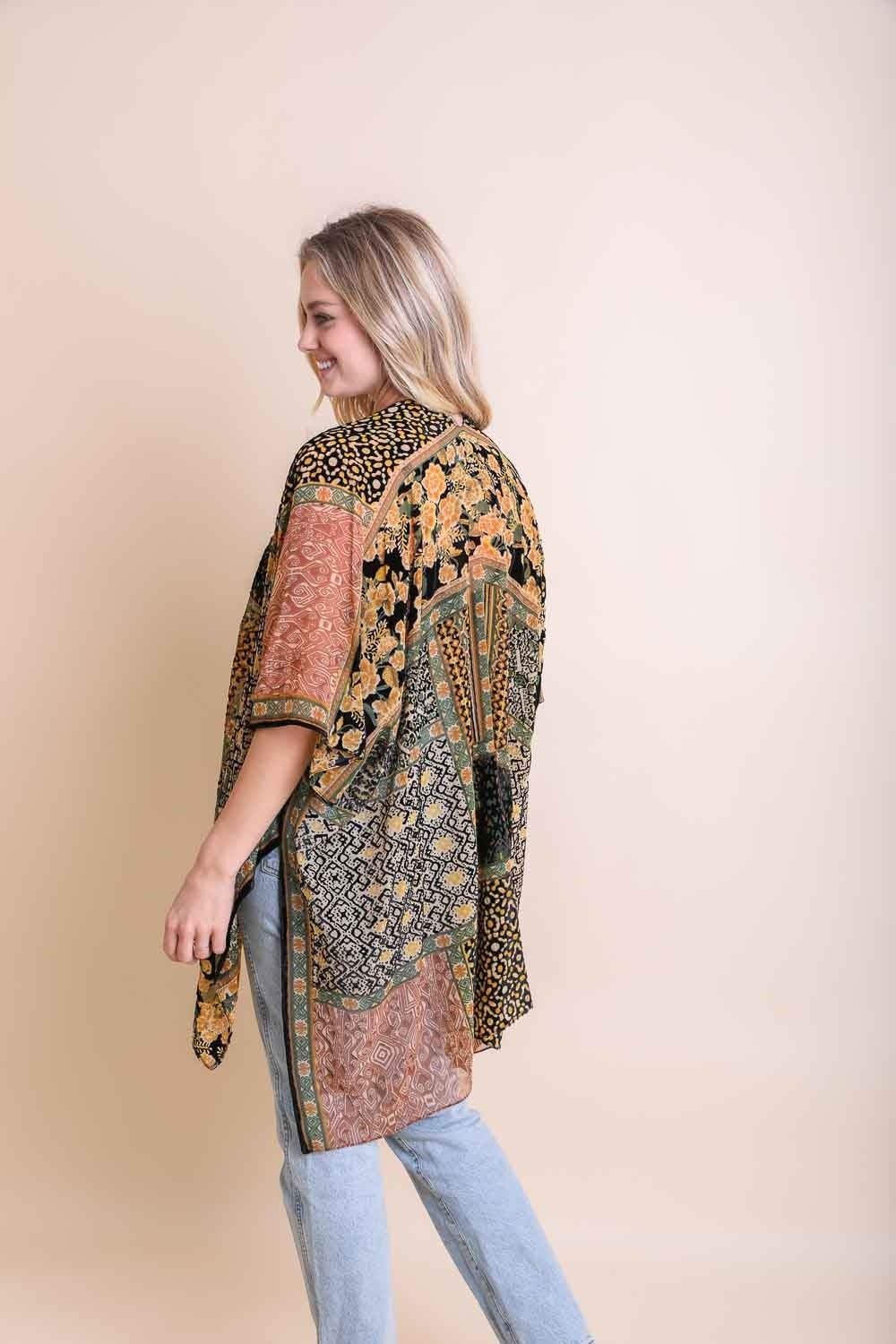 Bohemian Burnout Velvet Kimono