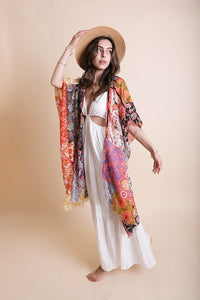 Thumbnail for Boho Patchwork Kimono