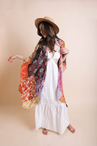 Thumbnail for Boho Patchwork Kimono