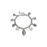 Thumbnail for Charm Bracelet of the Sea 18K White Gold Plated Bracelet