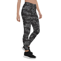 Thumbnail for Ultra Gray Black Camo High Rise Leggings