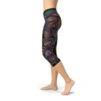 Thumbnail for Sugar Skull Capri Leggings