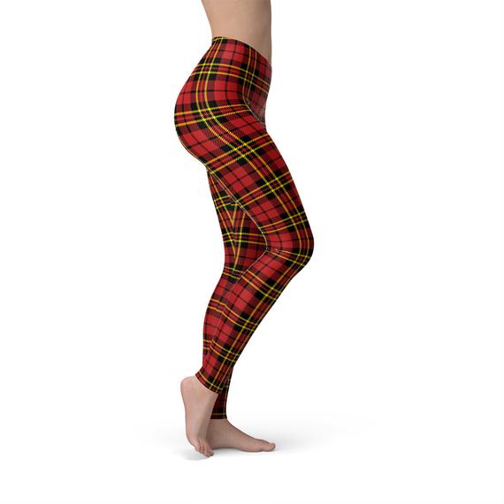 Red Plaid Tartan Leggings