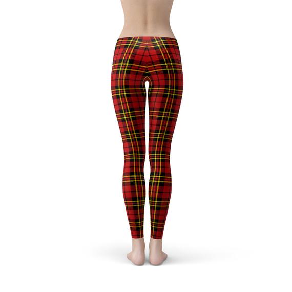 Red Plaid Tartan Leggings