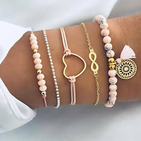 Thumbnail for Introducing our Boho Infinity 5 Piece Bracelet and Bangle Sets, perfect for the vibrant seasons of spring and summer