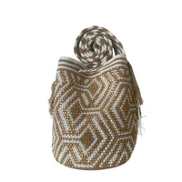 Thumbnail for Wayuu Mochila bag brown decorated with rhinestones and crystals